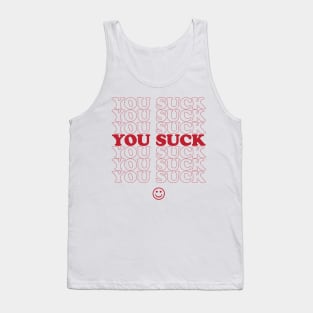 You Suck - Red Tank Top